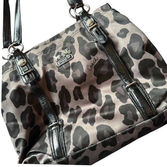 Coach Handbags - Mia Ocelot Leopard Print Sateen Shoulder Bag Satchel